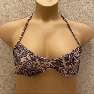 Mossimo Supply Co. Purple Paisley Bikini Top